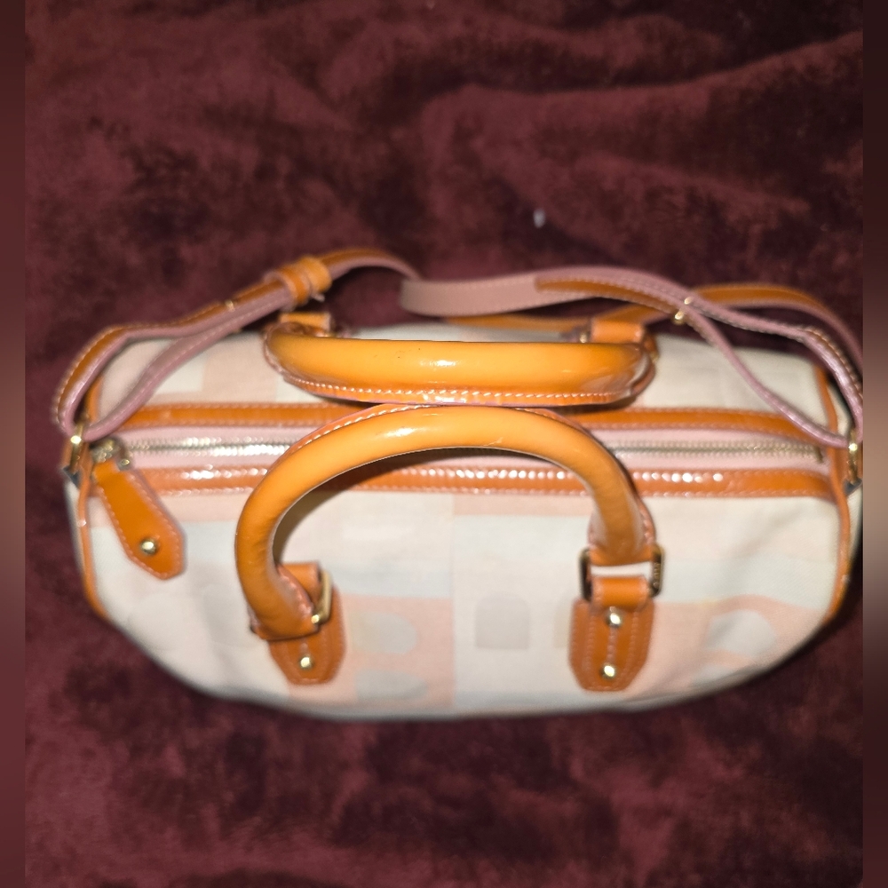 Bally Vintage Canvas 2-Way Boston Satchel W/ Leather Trim. EUC - Picture 6 of 16